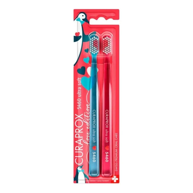Escova Dente Curaprox Duo Love 5460 Ultra Macia 2 Unidades