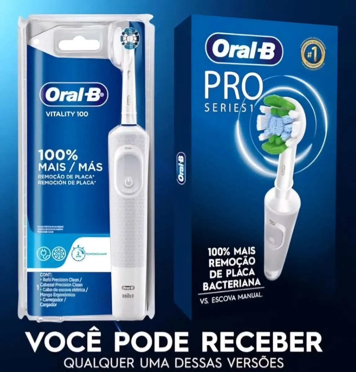 Escova Elétrica Recarregável Oral B Vitality 110v