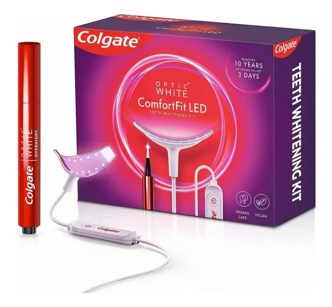 Kit De Clareamento Dental Led Colgate Optic White Comfortfit